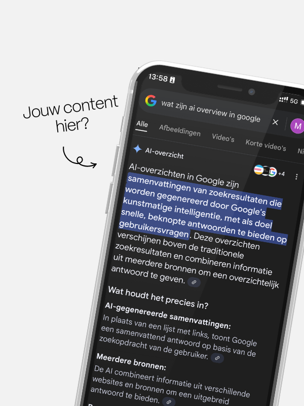 zichtbaar worden in google's ai overviews